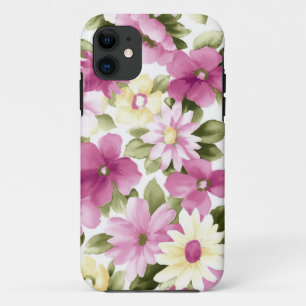 Pink And Yellow Flowers Pattern Case-Mate iPhone Case
