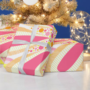Pink and Yellow Flowers Wrapping Paper