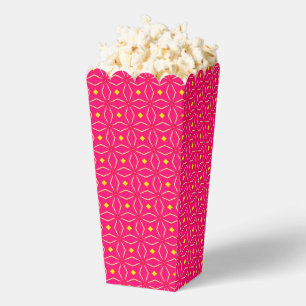 Pink and Yellow Geometric Popcorn Favor Box