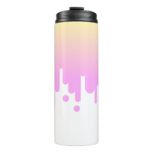 Pink and Yellow Gradient Dripping Thermal Tumbler