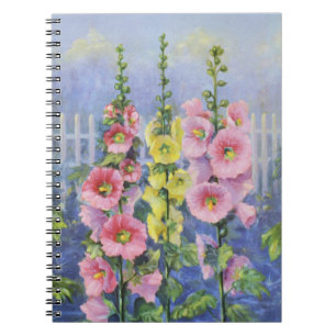 Pink and Yellow Hollyhock by Cargill, 1937 Notebook