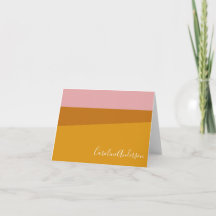 Pink and Yellow Modern Geometric Custom Name
