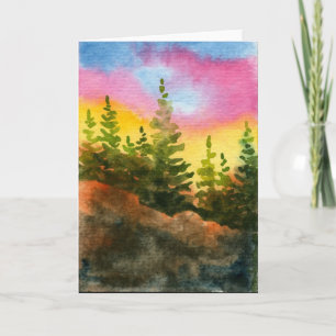 "Pink and Yellow Morn" Country Roads Greeting Card