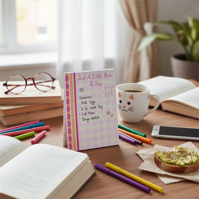 Pink And Yellow Painted Diamonds Post-it Notes (Just a little note to say… you need this cutie.)