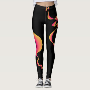 Pink and Yellow Ribbon Design On Any Color Leggings