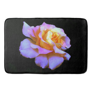 Pink and Yellow Rose Bath Mat