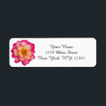 Pink and Yellow Rose Return Address Label<br><div class="desc">Return address labels featuring a photo of a pink and yellow rose. Customize with your own name and address.</div>