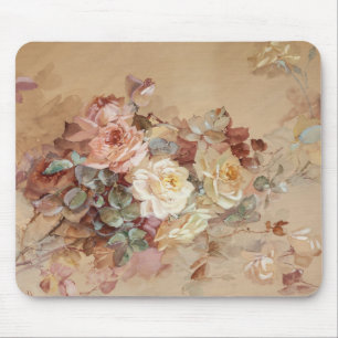 Pink and Yellow Roses – Franz Bischoff Mouse Pad