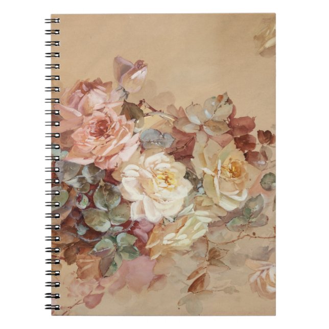 Pink and Yellow Roses – Franz Bischoff Notebook (Front)