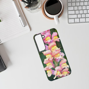 Pink and Yellow Snapdragon Floral Samsung Galaxy Case