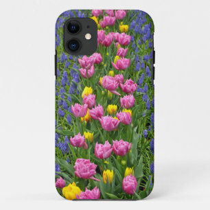 Pink and yellow spring tulips Case-Mate iPhone case