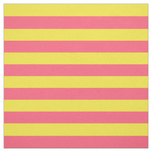 Pink and Yellow Stripes Fabric