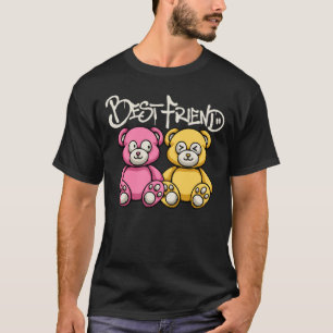 pink and yellow teddy bear streetwear T-Shirt