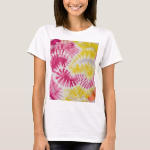 Pink And Yellow Tie Dye  T-Shirt