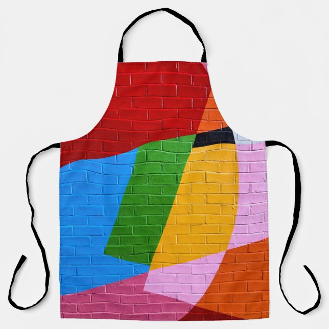 Pink and yellow wall paint apron (Front)