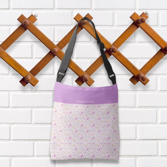 Pink and Yellow Watercolor Flowers Crossbody Bag (Creator Uploaded)