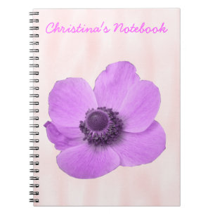Pink Anemone Customisable Notebook