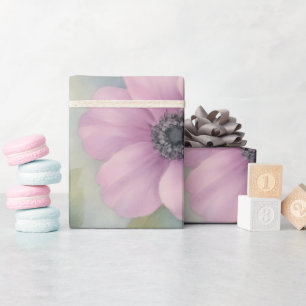 Pink Anemone Floral Wrapping Paper