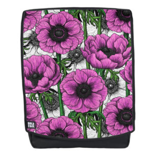 Pink anemone garden backpack