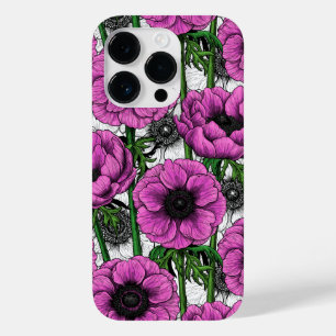 Pink anemone garden Case-Mate iPhone 14 pro case
