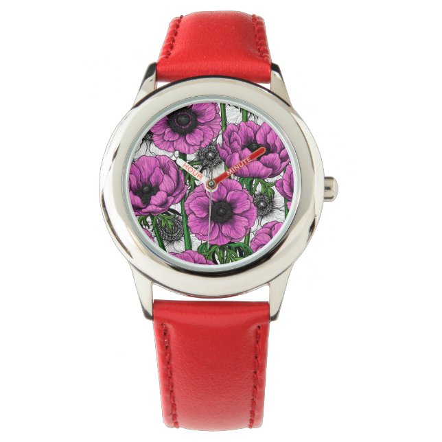 Pink anemone garden watch (Front)
