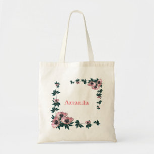 Pink anemones, floral, bachelorette party, bridesm tote bag
