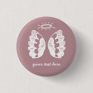Pink angel button