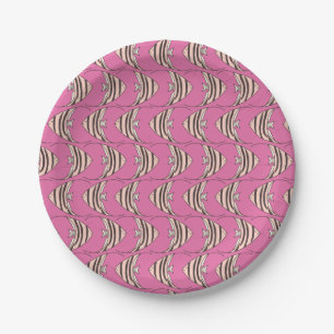 Pink Angel Fish Paper Plate