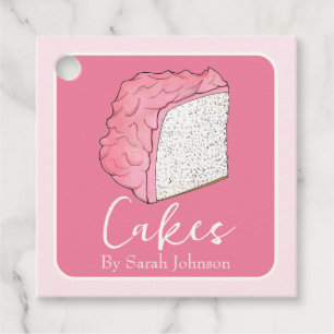 Pink Angel Food Cake Homemade Baked Made By Favour Tags