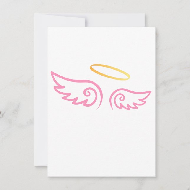 Pink Angel Wings with Halo (Front)