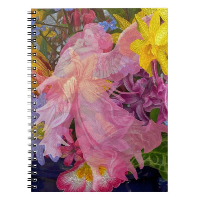 Pink Angel with Child Notebook (Front)