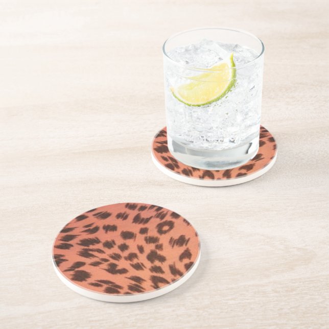 PINK ANIMAL PRINT  COASTER (Side)