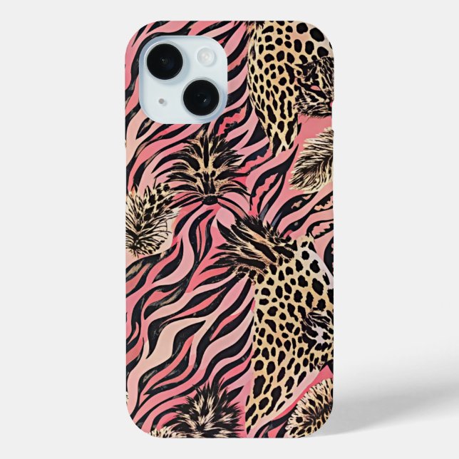 Pink Animal Print Fusion - Seamless Pattern Case-Mate iPhone Case (Back)