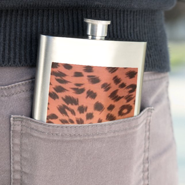 PINK ANIMAL PRINT  HIP FLASK (In Situ)