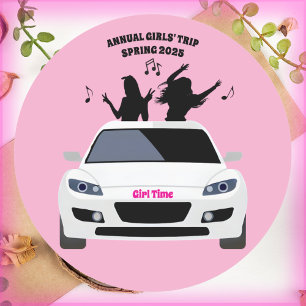 Pink Annual Girls Trip Squad Sticker