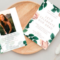 Pink Antique Rose Photo University Grad