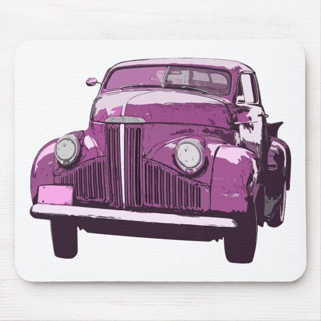 Pink antique Truck Mouse Pad (Front)
