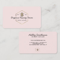 Pink Apiarist Logo Gold Bumble Bee Honeycomb