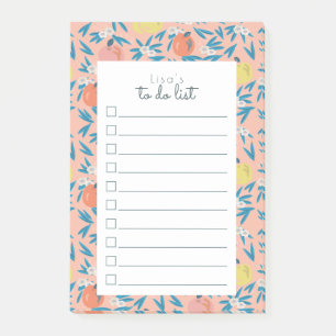 Pink Apple Patterns To Do List Post It Notes