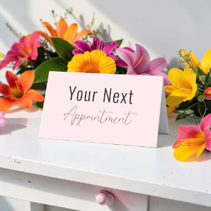 Pink Appointment Card Beauty Spa Salon