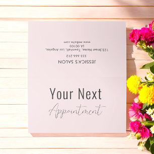 Pink Appointment Card Beauty Spa Salon