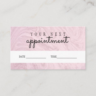 Pink Appointment Remind Card Your Next Visit