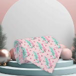 Pink Aqua Blue Colorful Christmas Gingerbread Tree Tie<br><div class="desc">This design may be personalized by choosing the Edit Design option. You may also transfer onto other items. Contact me at colorflowcreations@gmail.com or use the chat option at the top of the page if you wish to have this design on another product or need assistance. See more of my designs...</div>