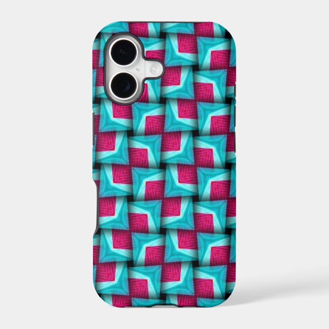Pink Aqua Puffy Pattern  iPhone 5 Case (Back)