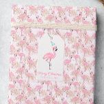 Pink & Aqua Santa Flamingo Beach Christmas Gift Tags<br><div class="desc">PreppyPrint.com - Celebrate Christmas in style! Add your personalised touch. Transfer this design onto the products of your choice too! Please visit my designer store,  PreppyPrint.com,  for coordinating items.</div>