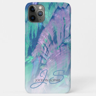 Pink Aqua Turquoise Blue Abalone Shell Pattern Case-Mate iPhone Case