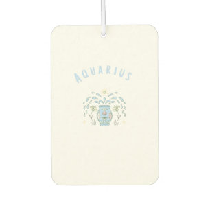 Pink Aquarius, zodiac, star sign print Car Air Freshener