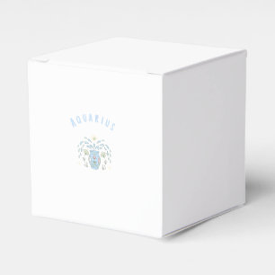 Pink Aquarius, zodiac, star sign print Favour Box
