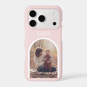 Pink Arch Frame Photo Monogram iPhone 17 Case