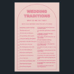 Pink arch wedding traditions bridal shower game flyer<br><div class="desc">Designed to coordinate with our Bold Type Collection, this pink he said she said bridal shower game features the trendy & popular arch with bold type text in pink & fuchsia accents. For more advanced customisation of this design, e.g. changing layout, font or text size please click the "CUSTOMIZE" button...</div>